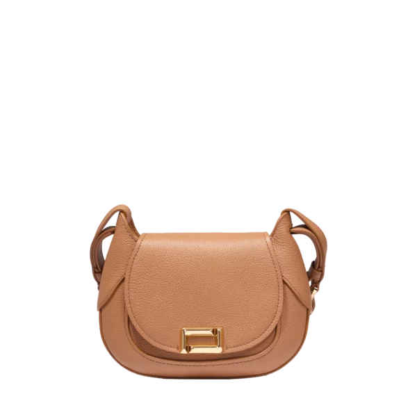 Sac cuir besace M Paulette Lancel Camel