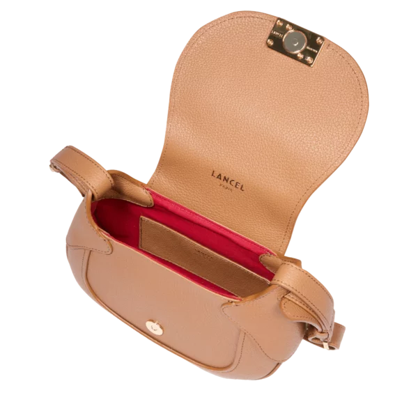 Sac cuir besace M Paulette Lancel Camel