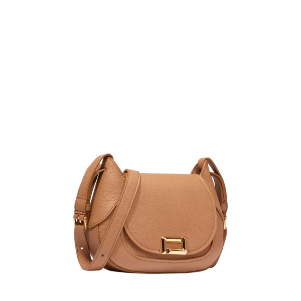 Sac cuir besace M Paulette Lancel Camel