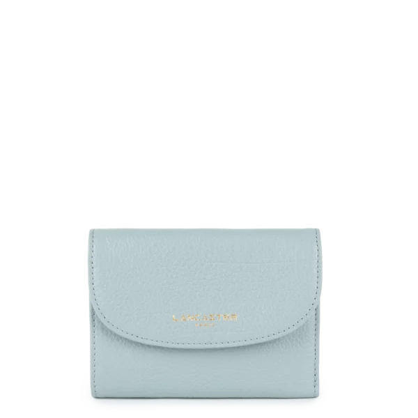 Portefeuille dos à dos femme cuir Dune Lancaster bleu fumé