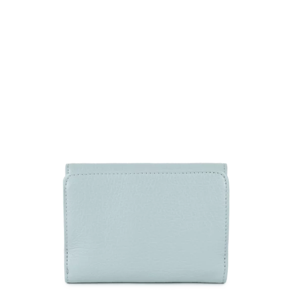 Portefeuille dos à dos femme cuir Dune Lancaster bleu fumé