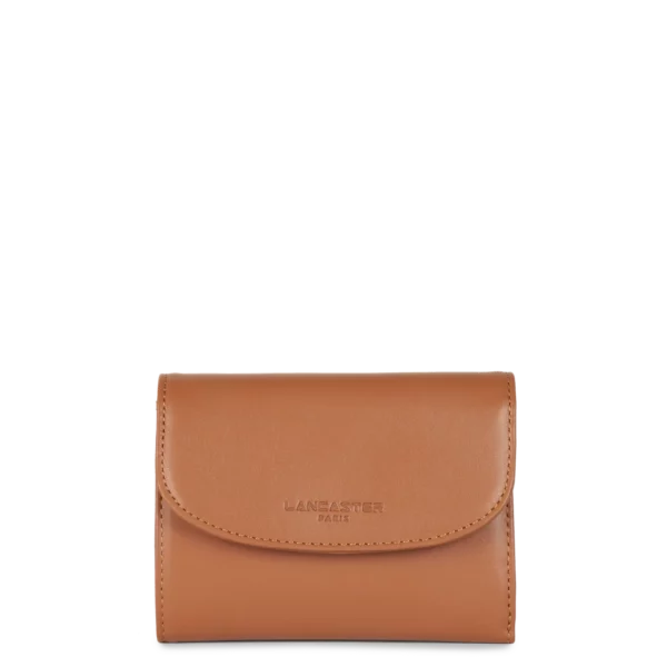 Portefeuille dos à dos femme cuir Paris PM Lancaster camel