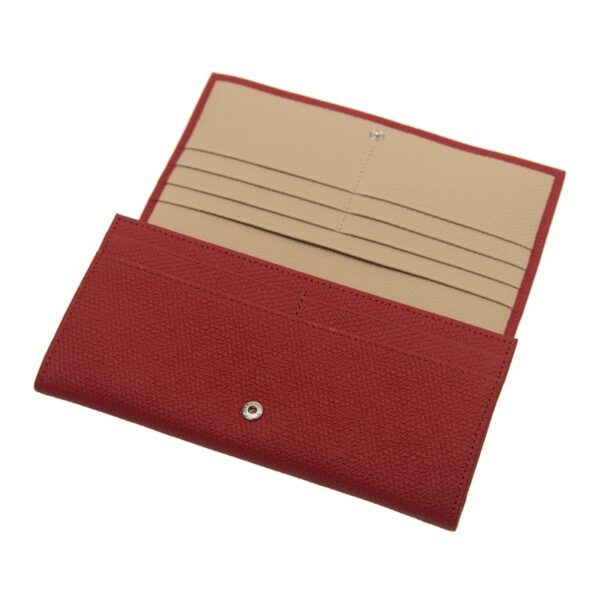 Portefeuille Long À Rabat Roseau Longchamp - rouge