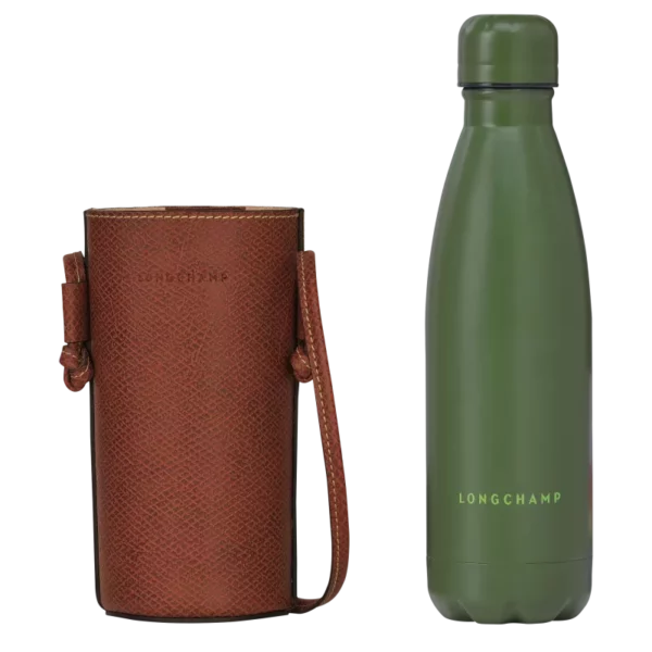 Porte-gourde avec bouteille Epure cuir - Longchamp - brun