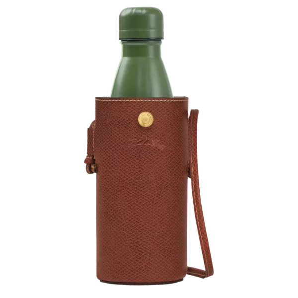Porte-gourde avec bouteille Epure cuir - Longchamp - brun