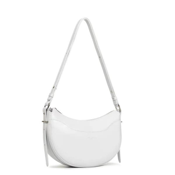 Sac demi lune cuir Suave Ace Lancaster - gris clair