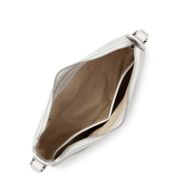 Sac demi lune cuir Suave Ace Lancaster - gris clair