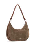 Grand sac besace suède Lancaster châtaigne