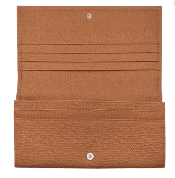 Portefeuille Long À Rabat Roseau Longchamp - naturel