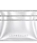 Porte-cartes Longchamp le Roseau cuir - argent