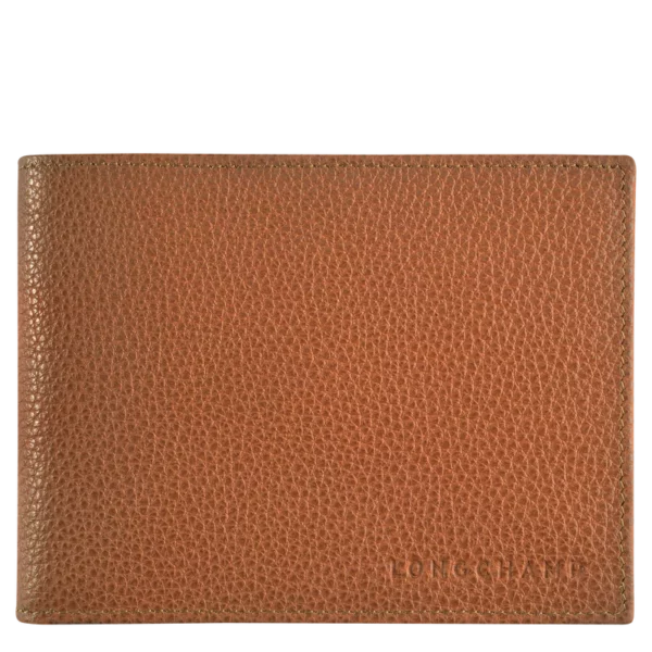 Portefeuille homme Foulonné Longchamp caramel