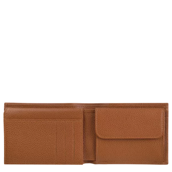Portefeuille homme Foulonné Longchamp caramel