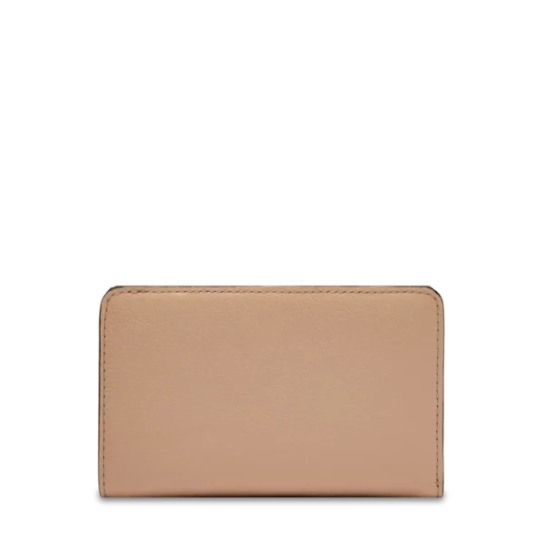 Portefeuille rectangulaire zippé BCBG cuir Lancel cappuccino