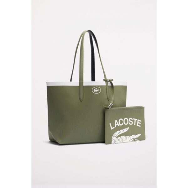 Sac Cabas réversible avec pochette femme Anna Lacoste vert