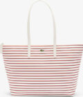 Sac cabas Roland Garros Lacoste farine/grenadine