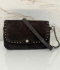 Sac pochette bandoulière Odile VC cuir Mila Louise brun