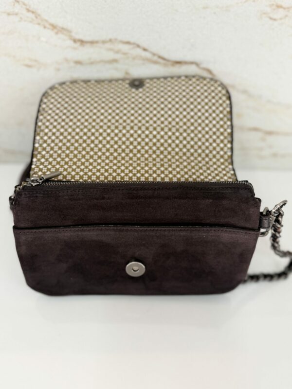 Sac pochette bandoulière Odile VC cuir Mila Louise brun