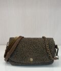 Sac pochette porté travers Odile PA ocre léopard cuir Mila Louise
