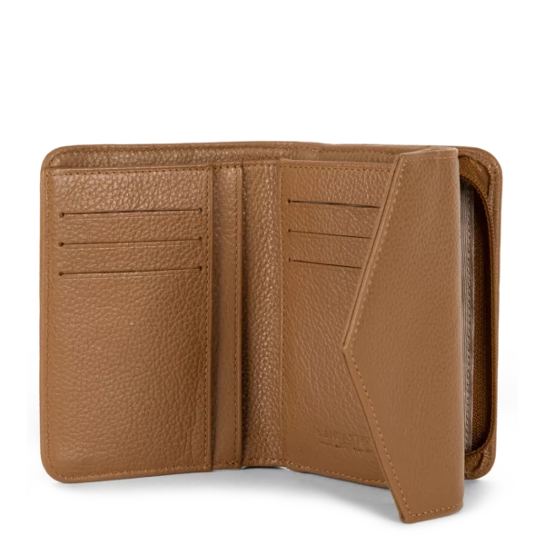 Portefeuille dos à dos Foulonné PM Lancaster camel