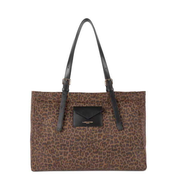 Sac cabas épaule Jungle Lancaster camel léopard
