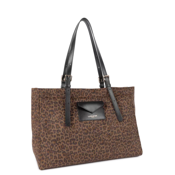 Sac cabas épaule Jungle Lancaster camel léopard