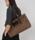 Sac cabas épaule Jungle Lancaster camel léopard