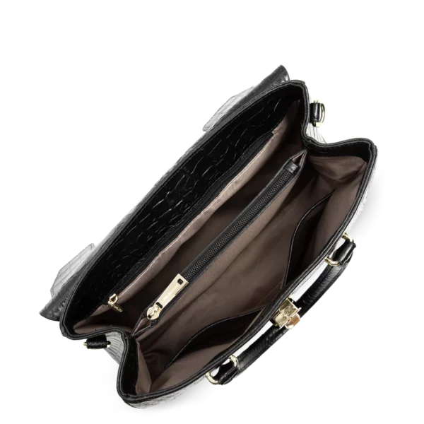 Grand sac à main cuir Exo Lancaster noir