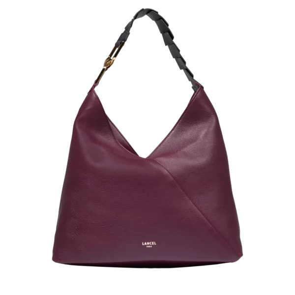Sac hobo cuir Pagode bordeaux Lancel