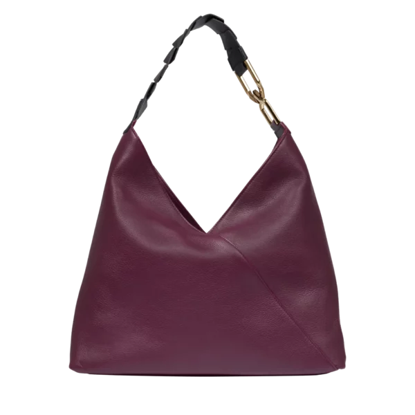 Sac hobo cuir Pagode bordeaux Lancel