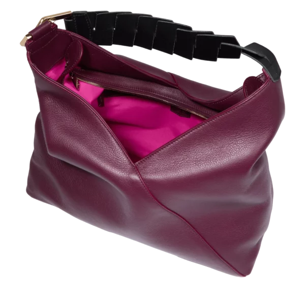 Sac hobo cuir Pagode bordeaux Lancel