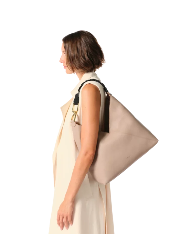 Sac hobo cuir Pagode naturel Lancel