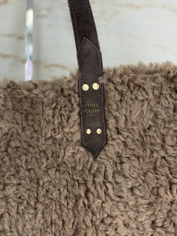 Sac cabas moumoute Nicole FR Mila Louise gris