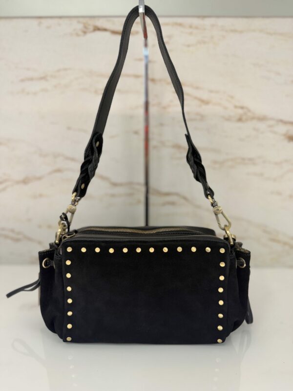 Sac à main Zaza V clous Mila Louise noir