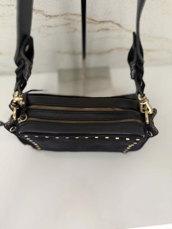 Sac à main Zaza V clous Mila Louise noir