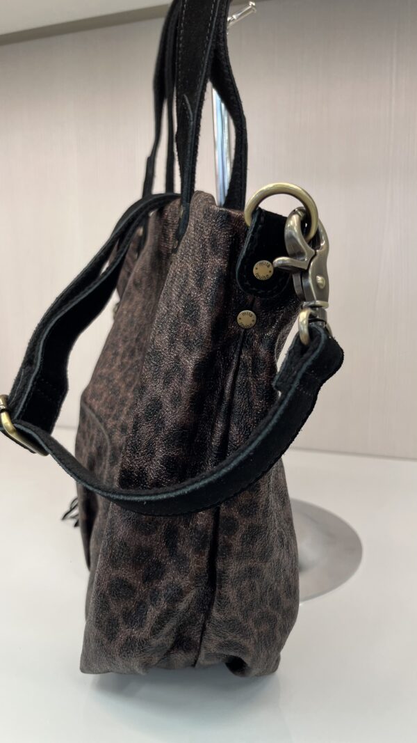 Sac cabas Nicole XS léopard Mila Louise noir