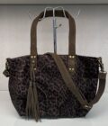 Sac cabas Nicole XS léopard Mila Louise fumé kaki
