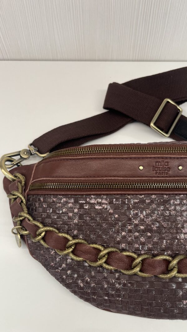 Sac banane Petra W Mila Louise cuir auburn