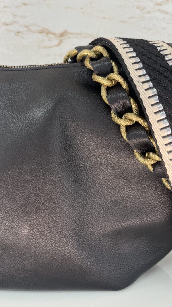 Sac besace Rubina C cuir Mila Louise noir