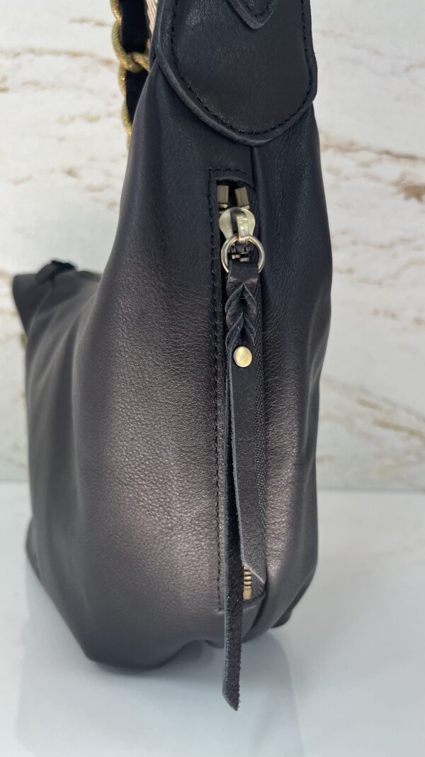 Sac besace Rubina C cuir Mila Louise noir