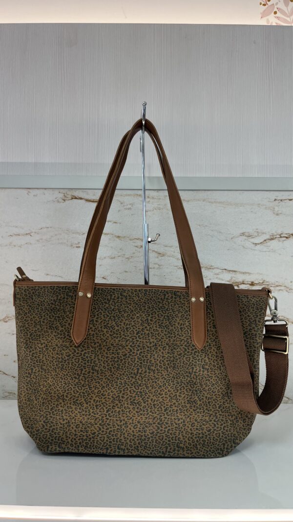 Sac cabas Nanon Pa léopard Mila Louise ocre