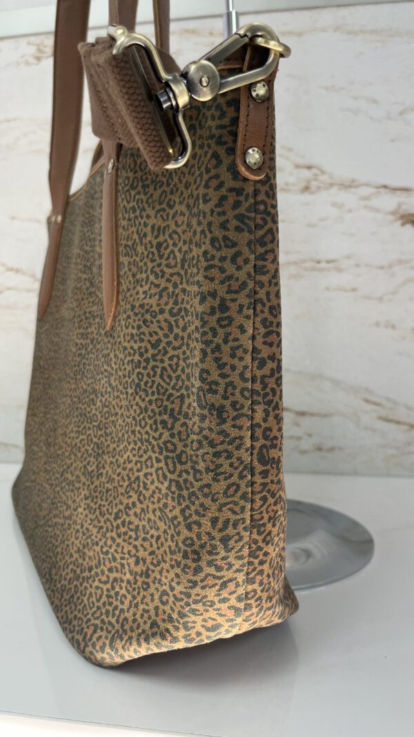 Sac cabas Nanon Pa léopard Mila Louise ocre