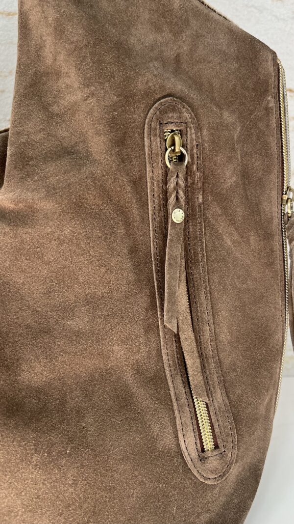 Sac hobo Philae V croûte de cuir Mila Louise fumé