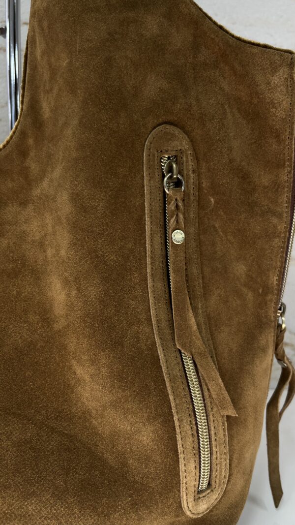 Sac hobo Philae V croûte de cuir Mila Louise ocre