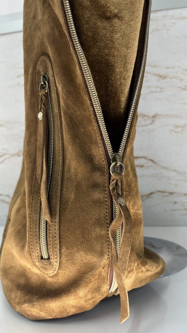 Sac hobo Philae V croûte de cuir Mila Louise ocre