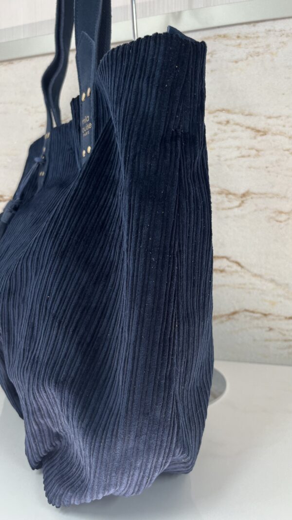 Sac cabas Nicole en velours côtelé Mila Louise