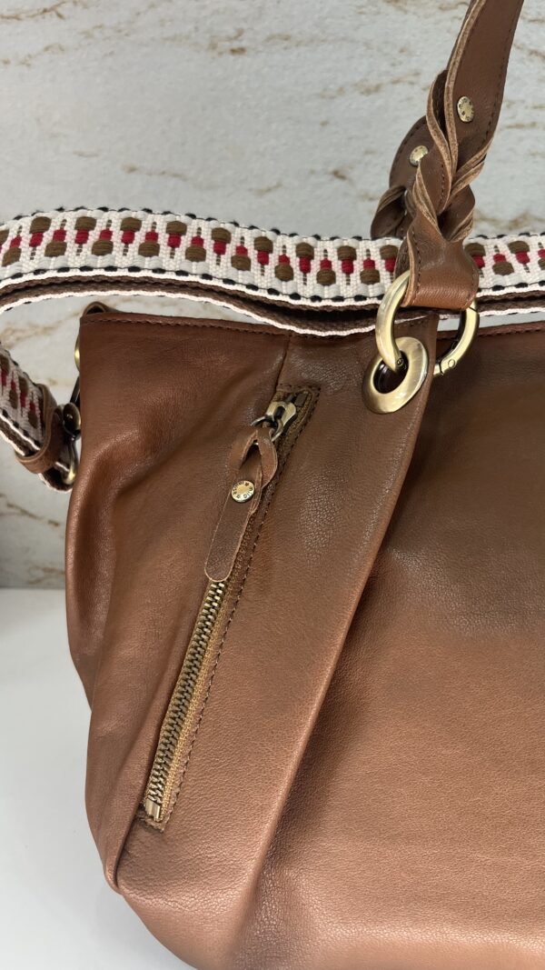 Sac à main cabas Naelys C Mila Louise ocre