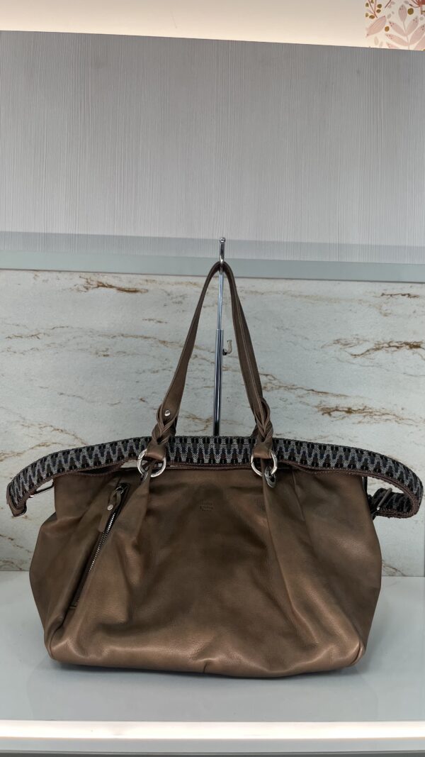 Sac à main cabas Naelys C Mila Louise fumé kaki