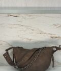 Sac besace Rubina C cuir fumé kaki Mila Louise