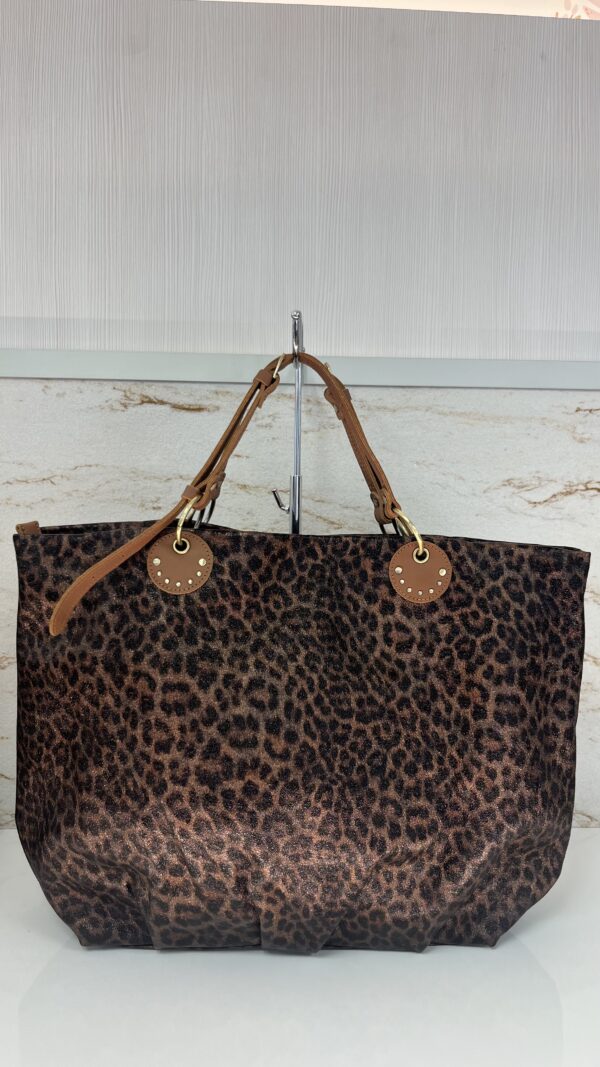 Sac cabas NISA LP2 léopard fumé kaki Mila Louise