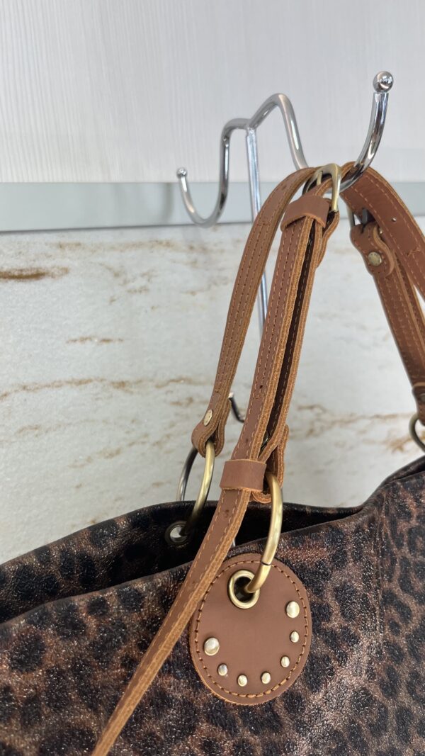 Sac cabas NISA LP2 léopard fumé kaki Mila Louise